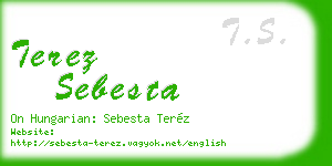 terez sebesta business card